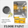 Pintura epoxi impermeable a base de agua, 300 g de pintura de suelo de hormigón con pincel, pintura de suelo de hormigón