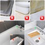 Cinta de calafateo flexible de cuarto de redondo, moldeo de goma blanca de doble cara autoadhesiva para suelo, escalera,
