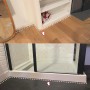 Cinta de calafateo flexible de cuarto de redondo, moldeo de goma blanca de doble cara autoadhesiva para suelo, escalera,