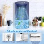 Aire acondicionado portátil 5 en 1 azul con refrigeración, ventilador y humidificador, 3 velocidades iluminación LED de 7