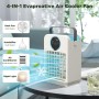 Aceshop Aire Acondicionado Portátil con Control Remoto, Mini Enfriador de Aire con 2-8H Temporizador, 3 Velocidades de