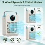 Aceshop Aire Acondicionado Portátil con Control Remoto, Mini Enfriador de Aire con 2-8H Temporizador, 3 Velocidades de