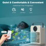 Aceshop Aire Acondicionado Portátil con Control Remoto, Mini Enfriador de Aire con 2-8H Temporizador, 3 Velocidades de