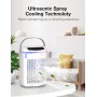 Aire Acondicionado Portatil Silencioso, Mini Enfriador de Aire Portátil Ventilador USB 4 Velocidades de Viento y 2 Modos,
