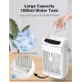 Aire Acondicionado Portatil Silencioso, Mini Enfriador de Aire Portátil Ventilador USB 4 Velocidades de Viento y 2 Modos,