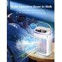 Aire Acondicionado Portatil Silencioso, Mini Enfriador de Aire Portátil Ventilador USB 4 Velocidades de Viento y 2 Modos,
