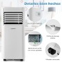 COSTWAY 7000 BTU Quiet Portable Air Conditioner, 2.1 KW, 4 in 1 Low Consumption Cooler, Cooling, Ventilation and