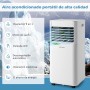 COSTWAY 7000 BTU Quiet Portable Air Conditioner, 2.1 KW, 4 in 1 Low Consumption Cooler, Cooling, Ventilation and