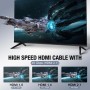 grofyllaa 8K Cable Hdmi 2 M, Hdmi de alta velocidad 2.1 Cable 8K@60Hz 4K@120Hz, conector chapado en oro 3D eARC HDCP 2.2 &2.3