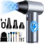 Solareye Soplador de Aire Comprimido de 3 Velocidades Ajustables, Air Duster de 300,000 RPM para Limpieza de PC, Soprador Air