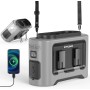 KITWLEMEN Ventilador portátil de 14500 mAh, personal recargable con clip, refrigeración de 67 horas, 5 velocidades, negro, mini,