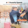 KITWLEMEN Ventilador portátil de 14500 mAh, personal recargable con clip, refrigeración de 67 horas, 5 velocidades, negro, mini,