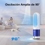 IcyAir Ventilador de Torre sin Aspas de 55cm, Ventilador Sin Aspas Silencioso 35 dB, Oscilación 90°, 8 Velocidades, Temporizador