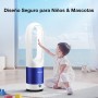 IcyAir Ventilador de Torre sin Aspas de 55cm, Ventilador Sin Aspas Silencioso 35 dB, Oscilación 90°, 8 Velocidades, Temporizador