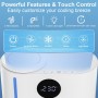 Aire Acondicionado Portatil, GuKKK 4 en 1 Mini Refrigerador de Aire Móvil Ventilador, 900ML Enfriador de Aire, USB Mini