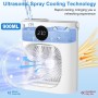Aire Acondicionado Portatil, GuKKK 4 en 1 Mini Refrigerador de Aire Móvil Ventilador, 900ML Enfriador de Aire, USB Mini