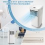 COSTWAY 7000 BTU Quiet Portable Air Conditioner, 2.1 KW, 4 in 1 Low Consumption Cooler, Cooling, Ventilation and