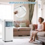 COSTWAY 7000 BTU Quiet Portable Air Conditioner, 2.1 KW, 4 in 1 Low Consumption Cooler, Cooling, Ventilation and