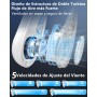 DDKJ Ventilador de Cuello con Aire Acondicionado 5500mAh,Aire Acondicionado Cuello 5 Velocidad,Neck Fan USB Rechargeable 3