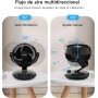 WOWDSGN Ventilador de Mesa Silencioso 24dB, Potente Ventilador Circulación de Aire Turbo - 80° Oscilación Horizontal - 100°