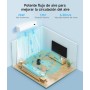 WOWDSGN Ventilador de Mesa Silencioso 24dB, Potente Ventilador Circulación de Aire Turbo - 80° Oscilación Horizontal - 100°