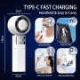 CATGIFF Ventilador de Mano Recargable, Mini Ventilador Portatil 5000mAh, Hand Fan Silencioso Potente Turbo (1-199 Velocidad),