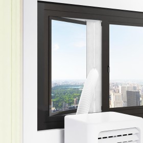 FERRGIA Kit Sellado Ventana Aire Acondicionado Portátil 400cm,Sello Universal para AC Móvil/Secadora,Fácil Instalación Sin