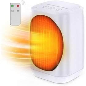 Lightswim - Calentador de ambiente portátil, oscilante de 70°, 1200 W, cerámica PTC, con 3 modos, miniventiladores para oficina,