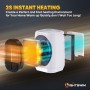 Lightswim - Calentador de ambiente portátil, oscilante de 70°, 1200 W, cerámica PTC, con 3 modos, miniventiladores para oficina,