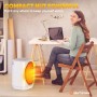 Lightswim - Calentador de ambiente portátil, oscilante de 70°, 1200 W, cerámica PTC, con 3 modos, miniventiladores para oficina,