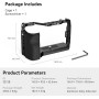 (Nueva Versión) SMALLRIG A7C Cage con Agarre de Silicona para Sony A7C, Incluye Placa de Liberación Rápida para Arca - 3212B