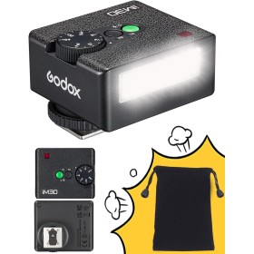 Godox iM30 Mini Flash, Speedlite Manual, GN15 S1/S2 Control Óptico, Temperatura de Color CCT 6500K±200K, 7 Niveles de Potencia