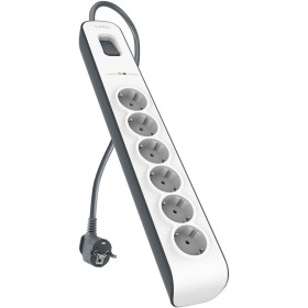 Belkin Regleta de enchufes de 6 tomas con protección contra sobretensiones, ladrón con 6 enchufes de CA protegidas, 650 julios,