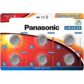 Panasonic Blister 6 Pilas Litio Botón CR2025