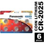 Panasonic Blister 6 Pilas Litio Botón CR2025