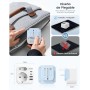 LENCENT Adaptador Enchufe USA, Cargador Americano Viaje con 2 USB-C y 2 USB-A, Adaptador Europa Portugal a EE.UU. Compacto