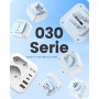 LENCENT Adaptador Enchufe USA, Cargador Americano Viaje con 2 USB-C y 2 USB-A, Adaptador Europa Portugal a EE.UU. Compacto