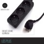 Ewent Regleta 3xSchuko Negra