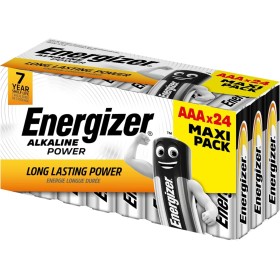 Energizer - Alkaline Power, Pack de 24 Pilas AAA 1,5V, Larga duración para Uso Cotidiano, sin sulfataciones y con hasta 10 años