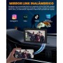 Pantalla Coche, 7" Pantalla Carplay Coche para Apple y Android con Navegación GPS, Bluetooth 5.2, Control por Voz Manos Libres,