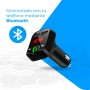 NK Transmisor FM Bluetooth V5.0 para Coche Y Camión 12/24V-Manos Libres,Reproductor Música +EDR,Adaptador Radio Receptor,Doble