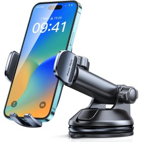 CIRYCASE Soporte Móvil Coche, [Agarre Superior] Sujeta Movil Coche 360° Giratorio para Parabrisas/Salpicadero, Suporte Telemovel