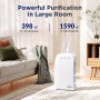 Membrane Solutions MSA3 Air Purifier with HEPA Filter, for Large Space up to 147 m², Quiet 22dB, Air Purifier for Allergies,
