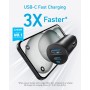 Anker Cargador Coche USB C 30W, Adaptador de Coche Tipo C de 2 Puertos, Cargador para iPhone con PowerIQ 3.0, para iPhone