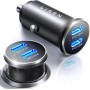 LISEN 90W Carga Superrápida Cargador Coche USB C Cargador Mechero Movil Coche [Doble PD3.0] Enchufe Toma Mechero Tipo C 12V para