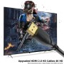 Jorenca Cable HDMI 4K 2m(HDMI 2.0,18Gbps) Conectores chapados en oro de ultra alta velocidad, Retorno de audio Ethernet, Video