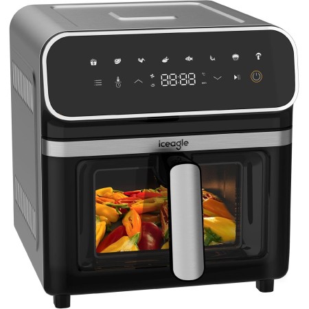 Iceagle 9L XXL Air Fryer – 2000 W Air Fryer with Double Resistance | Oil-Free Air Fryer with Window, 12 in 1, DIY Function, 360°