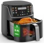 XXL Air Fryer 8.5 L with LED Touch Screen, 12 Functions, Oil-Free Fryer with Window, Dishwasher Safe, 1785 W Air Fryer –