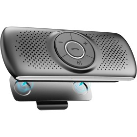 AGPTEK Manos Libres para Coche Bluetooth 5.0 con Siri, Google Asistente, Kit de Coche Altavoz Inalámbrico con Ranura de Tarjeta