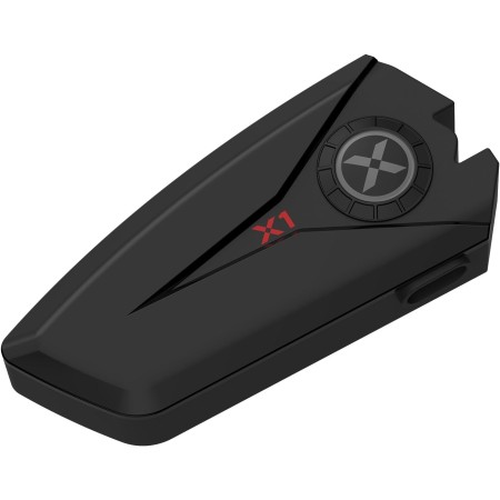 XGP X1 Auriculares Casco Moto, Bluetooth V5.3 con Asistente de Voz, Altavoces de Casco de 40 mm, con Impermeabilidad IP67,